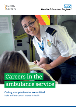Careers in the ambulance service
