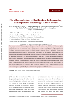 Fibro Osseous Lesions &ndash; Classifications, Pathophysiology and
