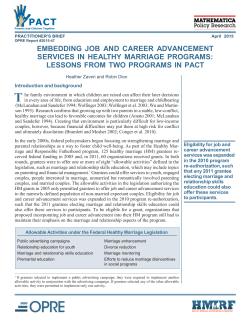 lessons from two programs in pact