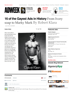 From Ivory soap to Marky Mark By Robert Klara 16 of the Gayest Ads