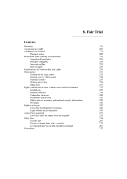 8. Fair Trial - Australian Law Reform Commission