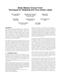 Techniques for Weighting Anti-Virus Vendor Labels