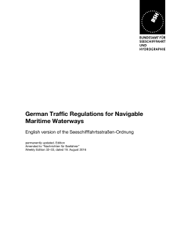 German Traffic Regulations for Navigable - English version of