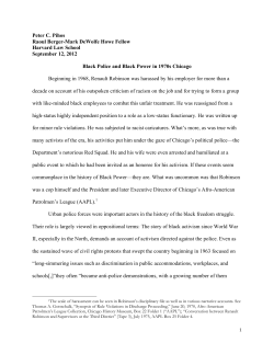 Peter Pihos, Black Police and Black Power