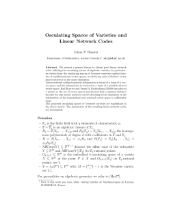 Osculating Spaces of Varieties and Linear Network Codes
