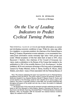 On the Use of Leading Indicators to Predict Cyclical Turning Points