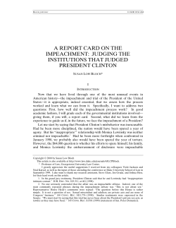 A Report Card on the Impeachment
