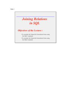 Joining Relations in SQL