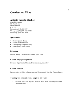 Curriculum Vitae - Trent University