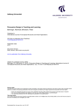 Persuasive Design in Teaching and Learning - VBN