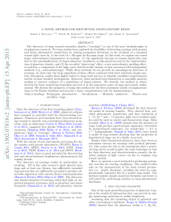 Novel Method for Identifying Exoplanetary Rings