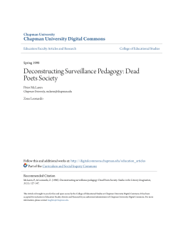 Deconstructing Surveillance Pedagogy: Dead