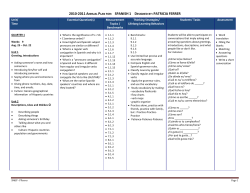 ANNUAL PLAN FOR ENGLISH I 2009 -2010