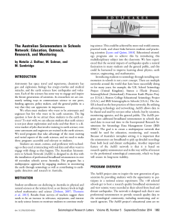 The Australian Seismometers in Schools Network