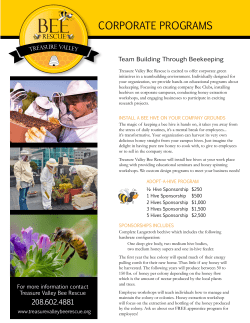 corporate programs - Treasure Valley Bee Rescue