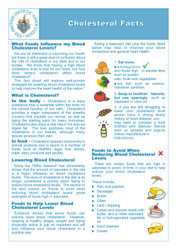 Fact Sheet cholesterol