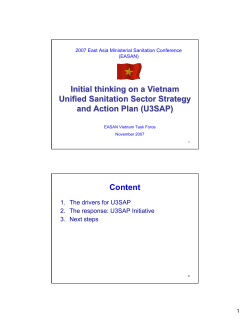 Initial thinking on a Vietnam Unified Sanitation Sector