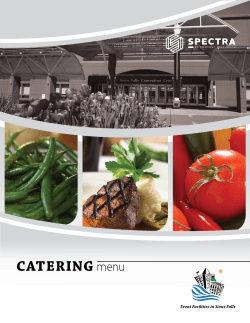 to see our 2016 Menu. - Sioux Falls Convention Center