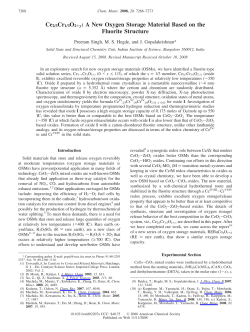 Ce2/3Cr1/3O2+y: A New Oxygen Storage Material Based on the