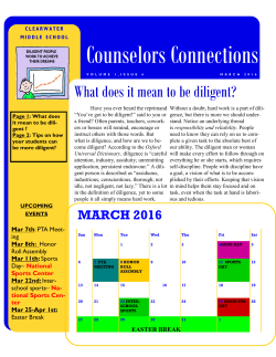 counselors newsletter Mar