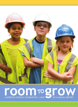 lawrence schools foundation | leap 2014 annual report