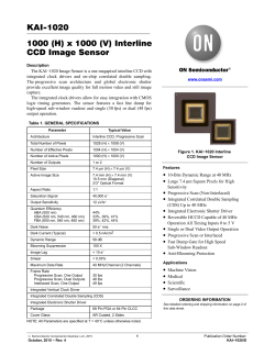 KAI-1020 - 1000 (H) x 1000 (V) Interline CCD Image Sensor