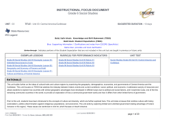 INSTRUCTIONAL FOCUS DOCUMENT Grade 6