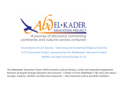 AEP Curriculum - The Abdelkader Education Project