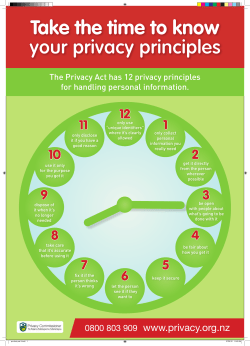 Privacy principles - Education Services