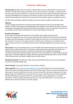 Affiliate Proposal and Terms and Conditions