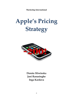 Apple`s Pricing Strategy