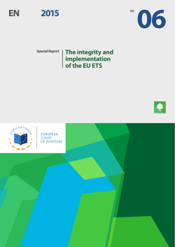 The integrity and implementation of the EU ETS EN 2015