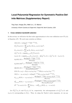Local Polynomial Regression for Symmetric Positive Def