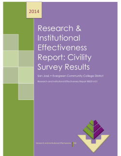 Civility Survey Report - San Jose Evergreen Community College