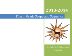 Fourth Grade Scope and Sequence - Deer Valley Unified School