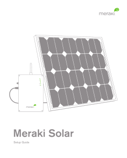 Meraki Solar - Cisco Meraki