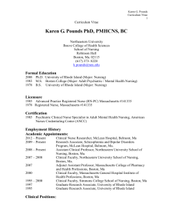 Karen G. Pounds PhD, PMHCNS, BC