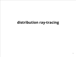 distribution ray