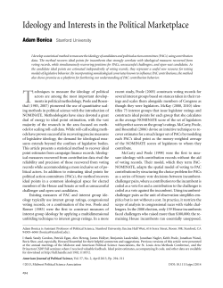 Ideology and Interests in the Political Marketplace