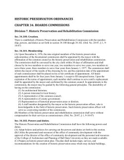 HISTORIC PRESERVAITON ORDINANCES CHAPTER 34