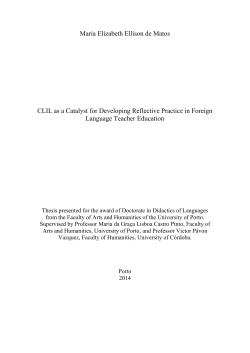 Maria Elizabeth Ellison de Matos CLIL as a Catalyst for Developing