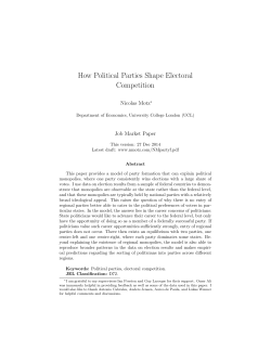 How Political Parties Shape Electoral Competition