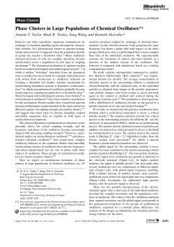 Phase Clusters in Large Populations of Chemical Oscillators