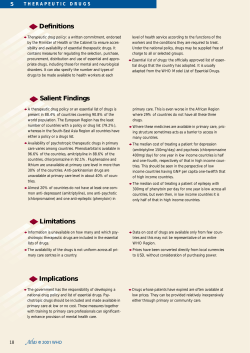 Salient Findings Definitions Limitations Implications