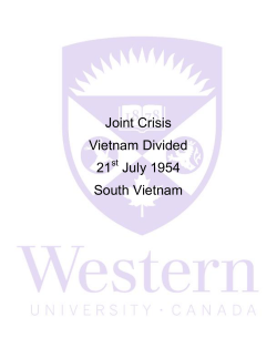 Joint Crisis Vietnam Divided 21 July 1954 South Vietnam