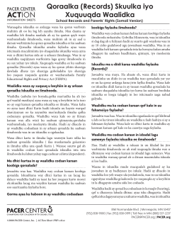 School Records and Parents` Rights - Somali Version