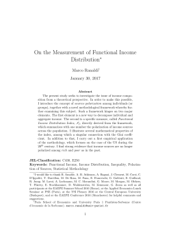 On the Measurement of Functional Income Distribution