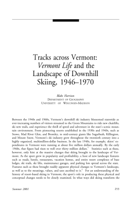 Tracks across Vermont