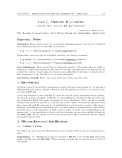 Lab 7: Memory Hierarchy