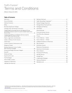 Terms and Conditions - FlagShip Courier Solutions